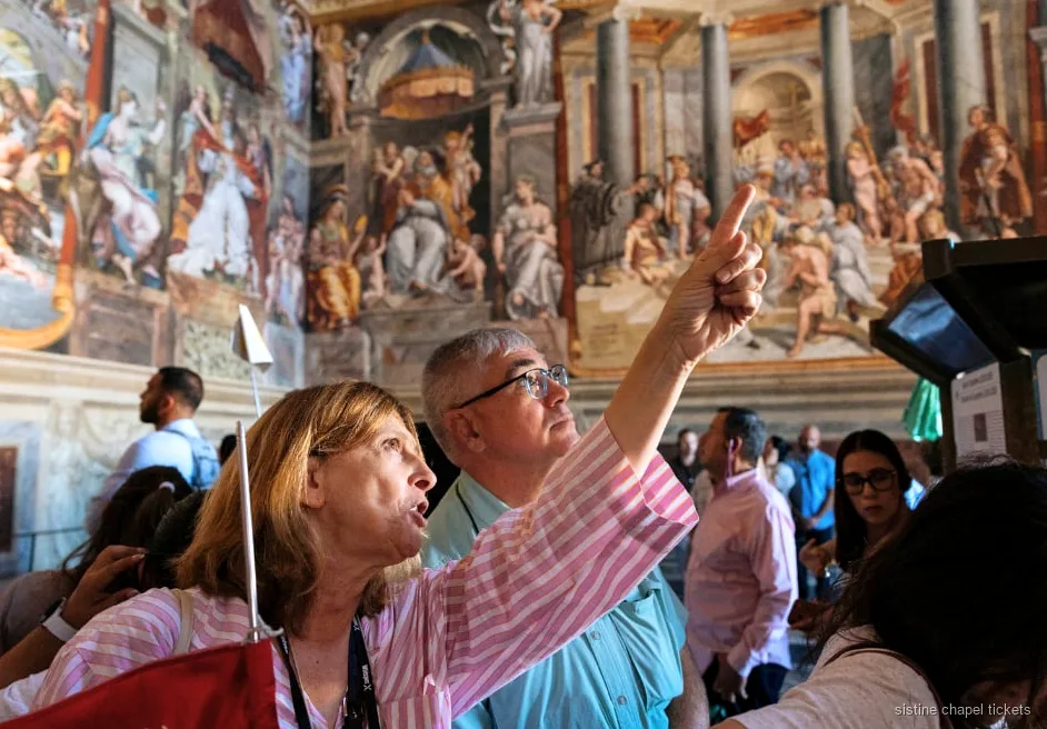 Stanze di Raffaello visitate durante il tour serale dei Musei Vaticani